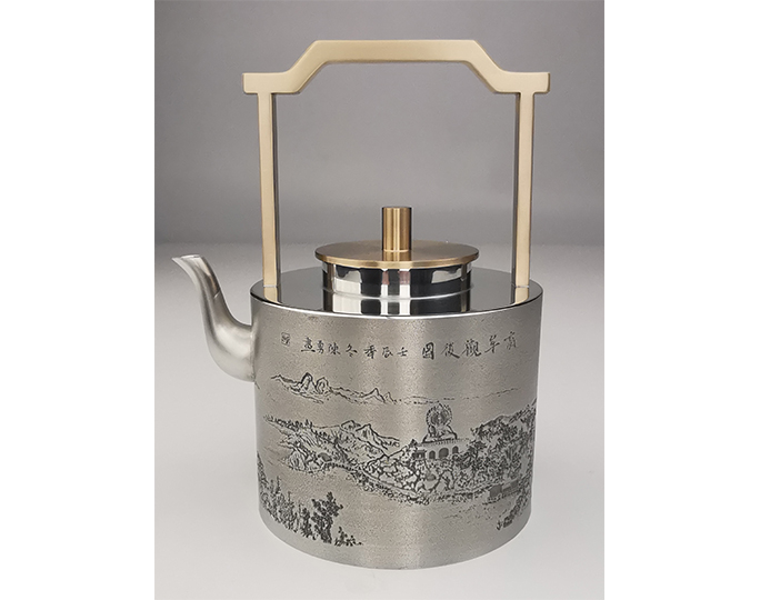 贏牟觀復圖茶壺